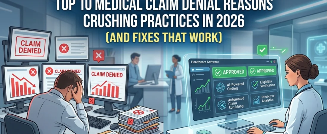 Top 10 Medical Claim Denial Reasons Crushing Practices in 2026 (And Fixes That Work)